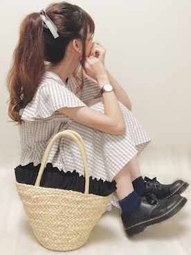 「ダニエルウェリントン」｜「アイテム（ワンピース/ドレス）」を使った、aikoさん（レディース・165cm）の春コーディネート