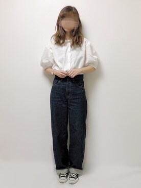 「Daniel Wellington（ダニエルウェリントン）の販売終了クラシックペティット アッシュフィールド32mm（アナログ腕時計）」を使った、aikoさん（レディース・165cm）の夏コーディネート