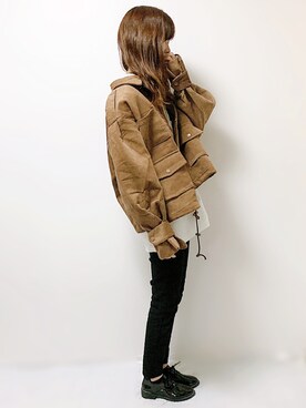 「DHOLIC（ディーホリック）のアイテム（その他アウター）」を使った、aikoさん（レディース・165cm）の秋コーディネート