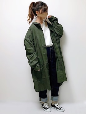 「ハイウエストストレートジーンズ」｜aikoさん（レディース・165cm）の冬コーディネート