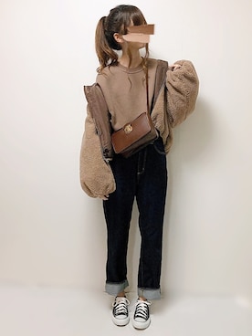 「RETRO GIRL（レトロガール）のアイテム（ブルゾン）」を使った、aikoさん（レディース・165cm）の冬コーディネート