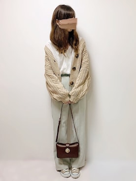 「ADAM ET ROPE'（アダムエロペ）のクロスボディーバッグ（ショルダーバッグ）」を使った、aikoさん（レディース・165cm）の春コーディネート