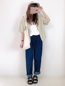 「cuorequal（クオレコール）のアイテム（シューズ）」を使った、aikoさん（レディース・165cm）の夏コーディネート