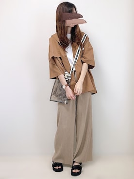 「cuorequal（クオレコール）のアイテム（パンツ）」を使った、aikoさん（レディース・165cm）の夏コーディネート