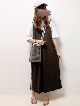 「キャミソールワンピ」｜「アイテム（その他）」を使った、aikoさん（レディース・165cm）の夏コーディネート