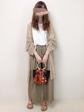 「cuorequal（クオレコール）のアイテム（トップス）」を使った、aikoさん（レディース・165cm）の夏コーディネート