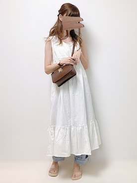 「cuorequal（クオレコール）のアイテム（パンツ）」を使った、aikoさん（レディース・165cm）の夏コーディネート