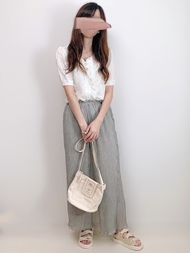 「cuorequal（クオレコール）のアイテム（シューズ）」を使った、aikoさん（レディース・165cm）の夏コーディネート