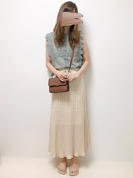 「cuorequal（クオレコール）のアイテム（シューズ）」を使った、aikoさん（レディース・165cm）の夏コーディネート