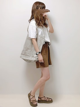 「cuorequal（クオレコール）のアイテム（トップス）」を使った、aikoさん（レディース・165cm）の夏コーディネート