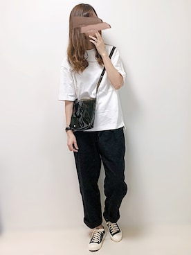 「クルーネック」｜「アイテム（その他）」を使った、aikoさん（レディース・165cm）の夏コーディネート