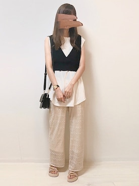 「cuorequal（クオレコール）のアイテム（バッグ）」を使った、aikoさん（レディース・165cm）の夏コーディネート