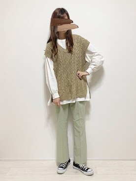 「cuorequal（クオレコール）のアイテム（トップス）」を使った、aikoさん（レディース・165cm）の秋コーディネート