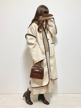 「cuorequal（クオレコール）のアイテム（ジャケット/アウター）」を使った、aikoさん（レディース・165cm）の冬コーディネート