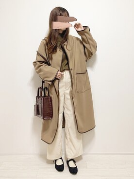 「cuorequal（クオレコール）のアイテム（ジャケット/アウター）」を使った、aikoさん（レディース・165cm）の冬コーディネート