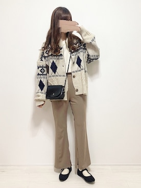 「cuorequal（クオレコール）のアイテム（バッグ）」を使った、aikoさん（レディース・165cm）の冬コーディネート