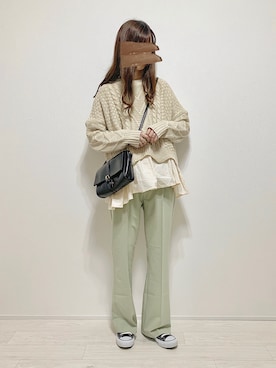 「cuorequal（クオレコール）のアイテム（バッグ）」を使った、aikoさん（レディース・165cm）の冬コーディネート