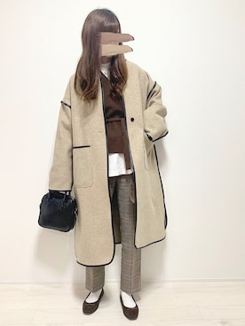 「DHOLIC STYLE（ディーホリックスタイル）のアイテム（ベスト）」を使った、aikoさん（レディース・165cm）の冬コーディネート