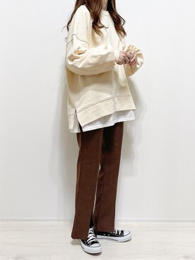 「cuorequal（クオレコール）のアイテム（トップス）」を使った、aikoさん（レディース・165cm）の冬コーディネート