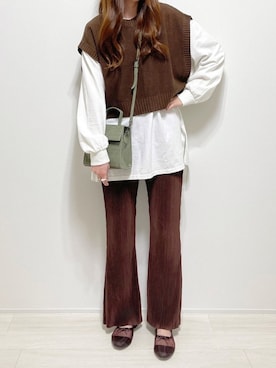 「cuorequal（クオレコール）のアイテム（トップス）」を使った、aikoさん（レディース・165cm）の冬コーディネート