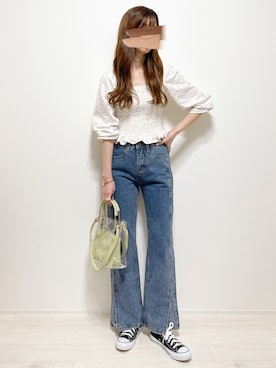 「cuorequal（クオレコール）のアイテム（バッグ）」を使った、aikoさん（レディース・165cm）の春コーディネート