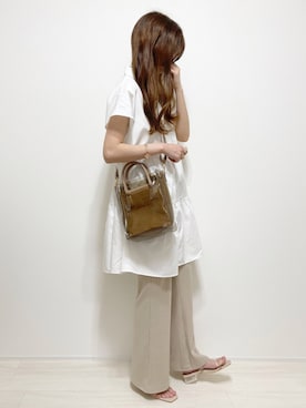 「cuorequal（クオレコール）のアイテム（パンツ）」を使った、aikoさん（レディース・165cm）の春コーディネート