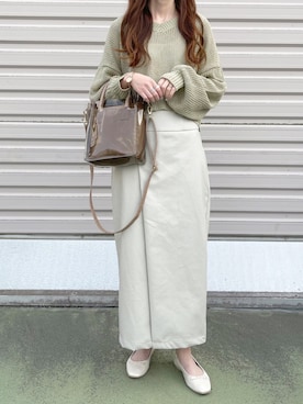 「cuorequal（クオレコール）のアイテム（スカート）」を使った、aikoさん（レディース・165cm）の春コーディネート