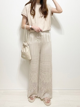 「cuorequal（クオレコール）のアイテム（パンツ）」を使った、aikoさん（レディース・165cm）の夏コーディネート