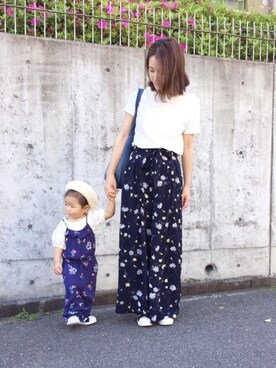 「ＧＷ」｜「アイテム（オールインワン・サロペット）」を使った、kanon&riiさん（キッズ・80cm）の春コーディネート