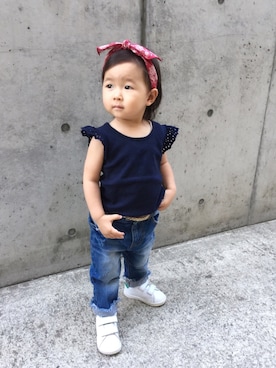 kanon&riiさん（キッズ・80cm）の夏コーディネート