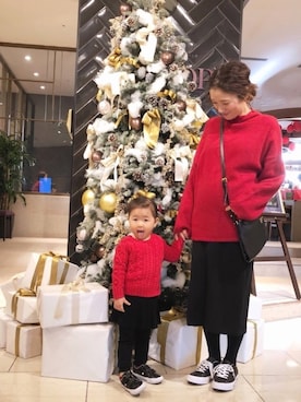 「PRADA（プラダ）のアイテム」を使った、kanon&riiさん（キッズ・80cm）の冬コーディネート