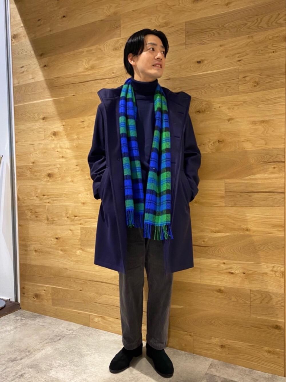 UNITED ARROWS 別注 JOHNSTONS ツイル チェックマフラー JOHNSTONS（ジョンストンズ）＞【別注】ツイル チェック