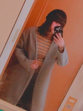 「NET（ネット）のアイテム（チェスターコート）」を使った、ゆさぴさん（レディース・159cm）の春コーディネート