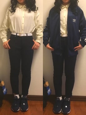「ウエストイン」｜「アイテム（その他アウター）」を使った、りかさん（レディース・150cm）の春コーディネート
