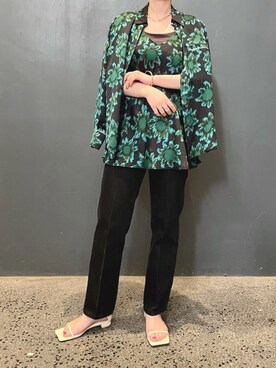 「MODERN WEAVING（モダンウィーヴィング）のアイテム」を使った、みなみさん（レディース・159cm）の春コーディネート