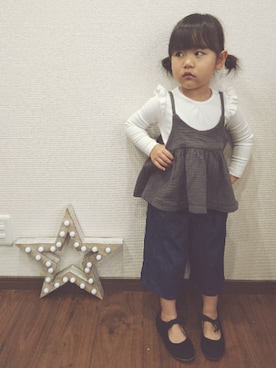「アイテム（キャミソール）」を使った、yucchaさん（キッズ・100cm）の春コーディネート