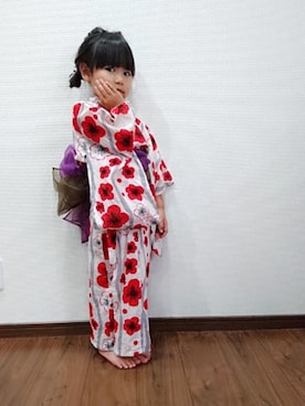 「祭り」｜「アイテム（その他）」を使った、yucchaさん（キッズ・100cm）の夏コーディネート