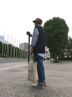 「Hender Scheme（エンダースキーマ）のアイテム（キャップ）」を使った、kaitoさん（メンズ・169cm）の秋コーディネート