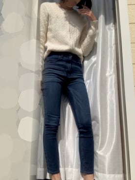 「Abercrombie&Fitch（アバークロンビーアンドフィッチ）のアイテム（パンツ）」を使った、Sharonさん（レディース・162cm）の秋コーディネート