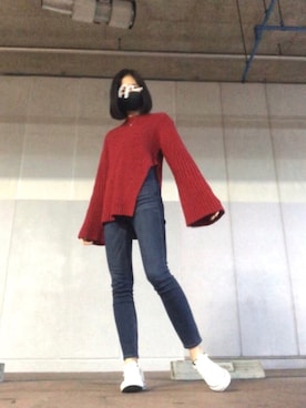 「American Eagle（アメリカンイーグル）のアイテム（アクセサリー）」を使った、Sharonさん（レディース・162cm）の秋コーディネート