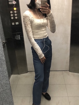 「Abercrombie&Fitch（アバークロンビーアンドフィッチ）のアイテム（その他トップス）」を使った、Sharonさん（レディース・162cm）の秋コーディネート