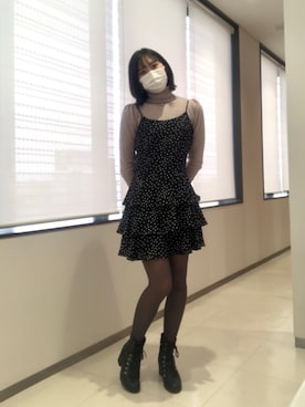 「G by Guess（ジーバイゲス）のアイテム（ブーツ）」を使った、Sharonさん（レディース・162cm）の冬コーディネート