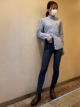 「Abercrombie&Fitch（アバークロンビーアンドフィッチ）のアイテム（パンツ）」を使った、Sharonさん（レディース・162cm）の春コーディネート