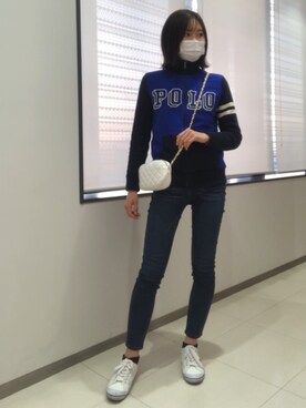 「Abercrombie&Fitch（アバークロンビーアンドフィッチ）のアイテム（パンツ）」を使った、Sharonさん（レディース・162cm）の春コーディネート