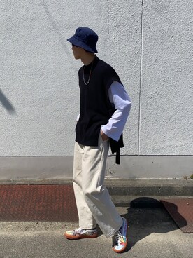 ぺーたーさん（メンズ・180cm）の春コーディネート