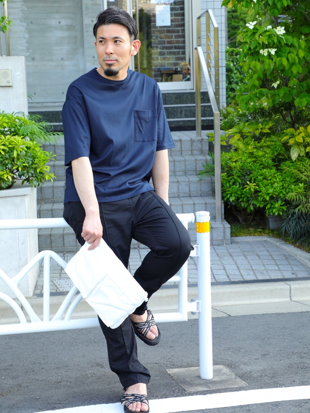 Hiroyukiさんの「【STUDIOUS】SPLASH CONTROL ビッグシルエットクルーネックTシャツ(汗染み防止機能素材)（STUDIOUS）」を使ったコーディネート