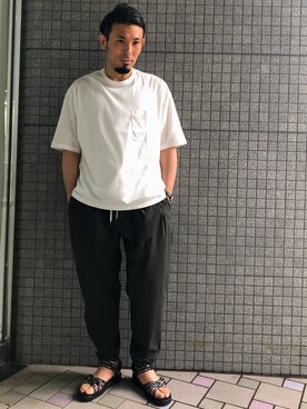 Hiroyukiさんの「【STUDIOUS】SPLASH CONTROL ビッグシルエットクルーネックTシャツ」を使ったコーディネート