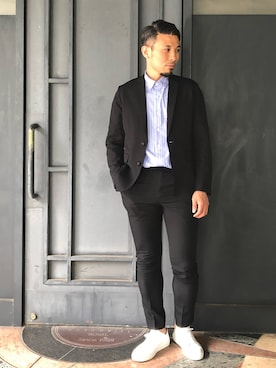 「STUDIOUS（ステュディオス）のアイテム（パンツ）」を使った、Hiroyukiさん（メンズ・177cm）の夏コーディネート