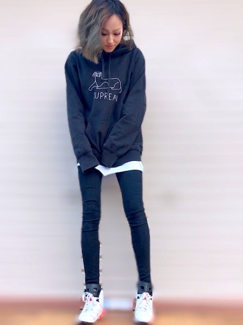 宮本家 Supreme のパーカーを使ったコーディネート Wear