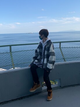 「ANDGEEBEE（アンジービー）のアイテム」を使った、Yuto_kgインスタフォローお願い！さん（メンズ・160cm）の冬コーディネート
